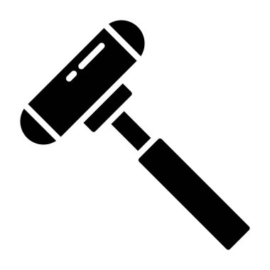 Açık arttırma çekiç ikonu. Beyaz arkaplanda izole edilmiş web tasarımı için açık artırma çekici ikonu