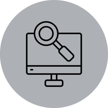 Bilgisayar simgesinin vektör illüstrasyonu