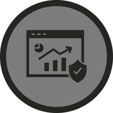 Veri analiz simgesi, vektör illüstrasyonu