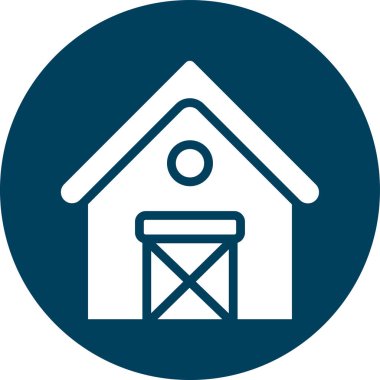 Ahır. Web simgesi basit illüstrasyon