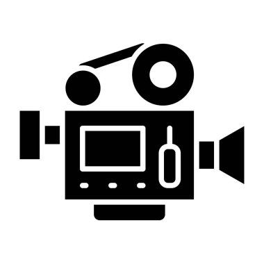video kamera simgesi, vektör illüstrasyonu