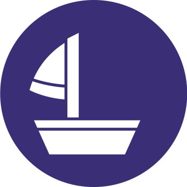 Gemi simgesi vektör illüstrasyonu