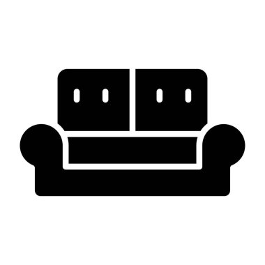 kanepe ikonu vektör illüstrasyonu