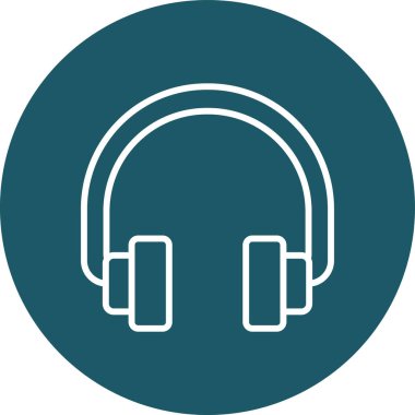 kulaklık simgesi vektör illüstrasyonu