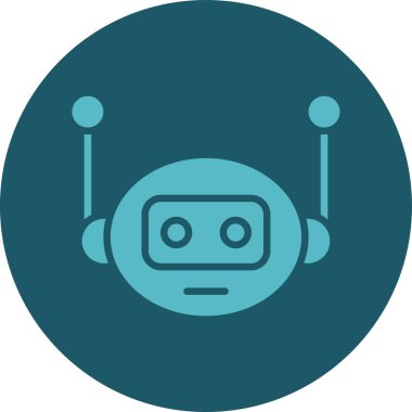 Bir robot simgesinin vektör illüstrasyonu