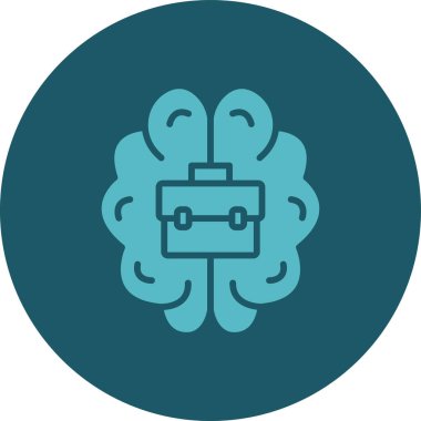 Beyin. Web simgesi basit illüstrasyon