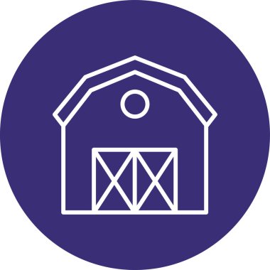 Barn ağ simgesi, vektör illüstrasyonu