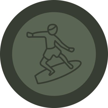 Snowboard simgesi olan bir adamın vektör çizimi