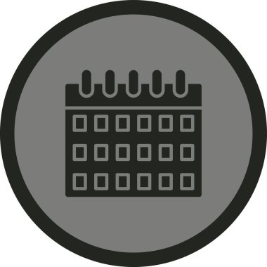 Takvim simgesi vektör illüstrasyonu