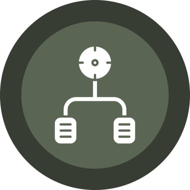 Uzun gölgeli kişisel bilgisayarın vektör simgesi