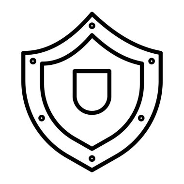 Kalkan. Web simgesi basit illüstrasyon