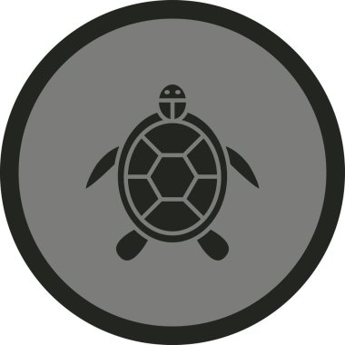 Kaplumbağa simgesinin vektör çizimi