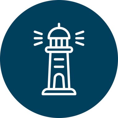 Deniz feneri. Web simgesi basit tasarım