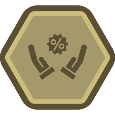 dişli düz vektör simgesi