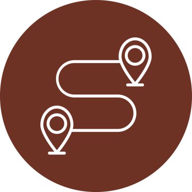 Vektör konumu simge illüstrasyonu