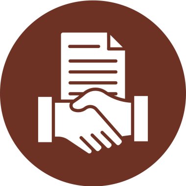 Bir el sıkışma simgesinin vektör illüstrasyonu