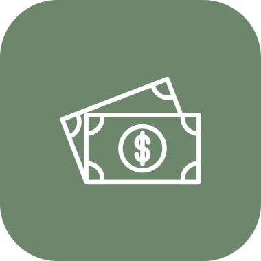 vektör para düz simgesi