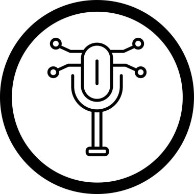 ses mikrofon simge vektör çizim