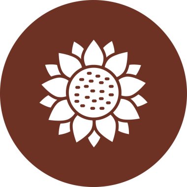 beautiful flower vector glyph icon