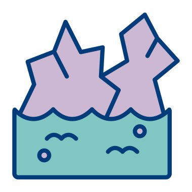 soğuk renk web simgesi, vektör illüstrasyonu