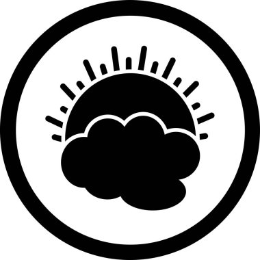 Bulut. Web simgesi basit illüstrasyon