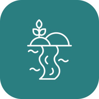 güzel bahçe vektör çizgisi simgesi