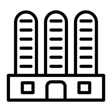 Alışveriş merkezi simgesi, vektör illüstrasyonu