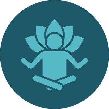 yoga simgesi, basit vektör illüstrasyonu