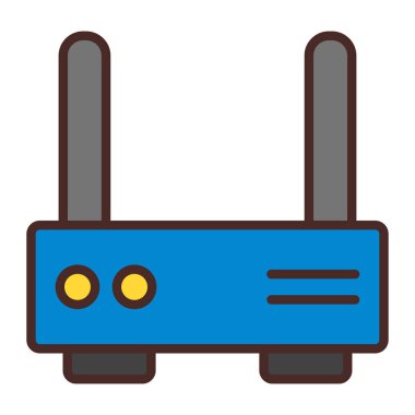 router simgesi vektör illüstrasyonu