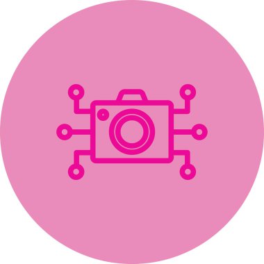 Kamera simgesi, basit vektör illüstrasyonu