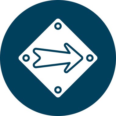 Vektör simge ok sağ yuvarlak