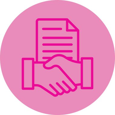 Sözleşme. Web simgesi basit illüstrasyon