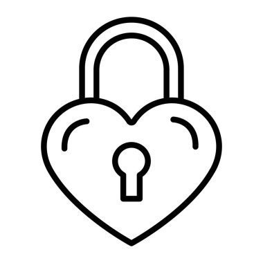 Kalp kilidi simgesi. beyaz arkaplanda izole edilmiş web tasarımı için kalp kilidi vektör simgesi