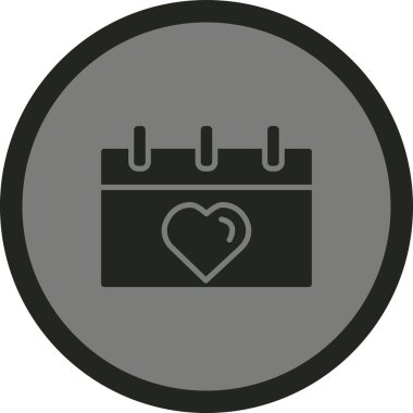 Kalp ikonu vektör illüstrasyonu