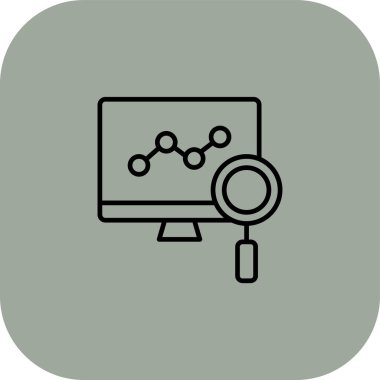 Beyaz arkaplanda vektör analitik düz simge