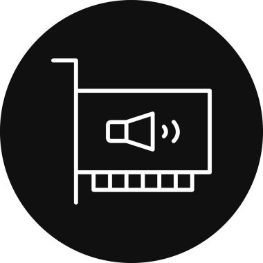 Hoparlör vektör simgesi ile bilgisayar monitörü