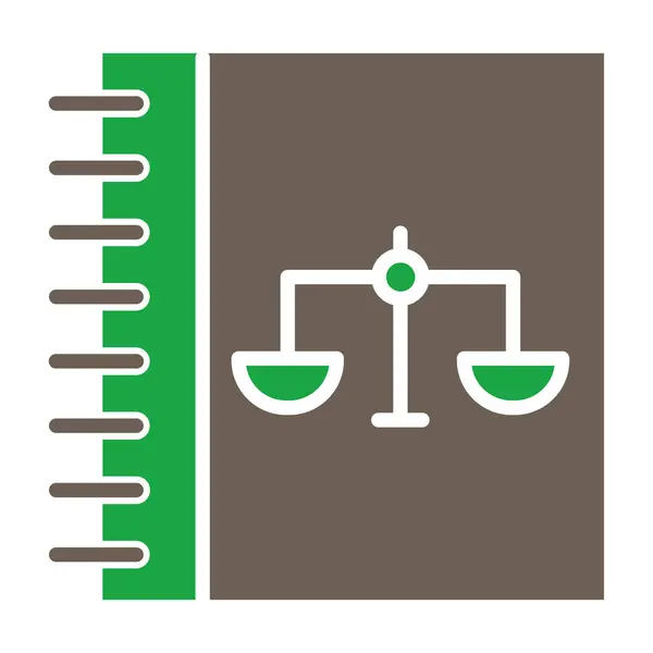 Hukuk kavramı simgesinin vektör illüstrasyonu