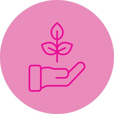 Bir çiçek simgesinin vektör illüstrasyonu