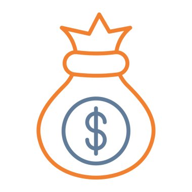 Dolar işareti renkli vektör simgesi