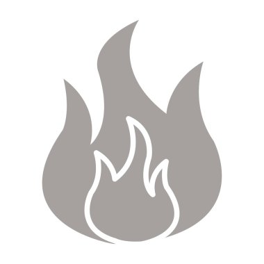 ateş alev simgesi, basit vektör illüstrasyonu