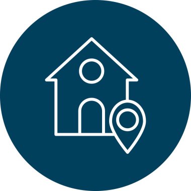 Ev simgesinin vektör illüstrasyonu