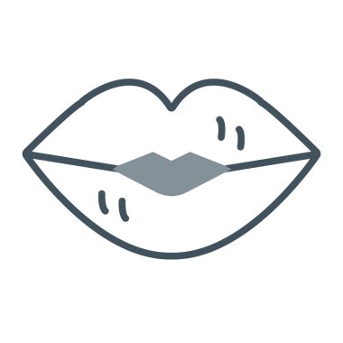 dudak çizgisi biçiminde izole dudaklar