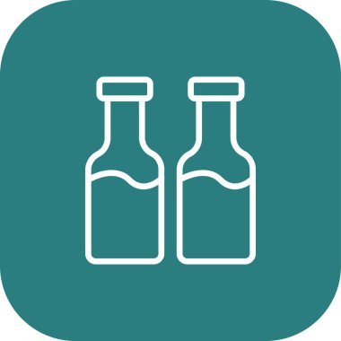 Şişe simgesinin vektör illüstrasyonu