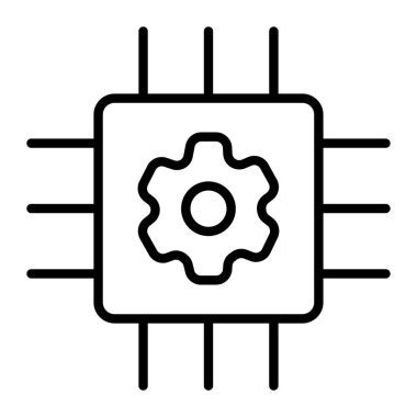 çip simgesi. özet vektörü