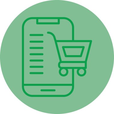 Alışveriş. Web simgesi basit illüstrasyon