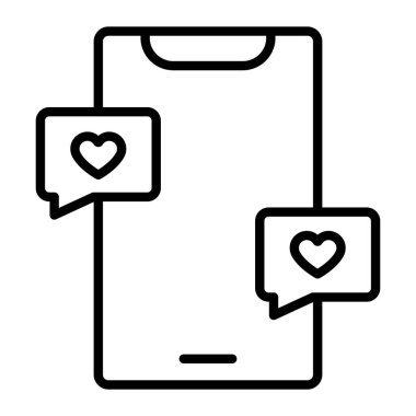 Sohbet simgesi, vektör çizimi