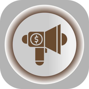 megafon simgesi vektör izole çizimi