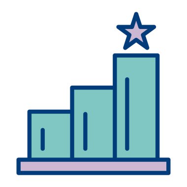 Yıldız tasarımı vektör illüstrasyonlu izole bina