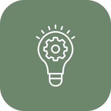 ampul vektör glyph çember tasarımı