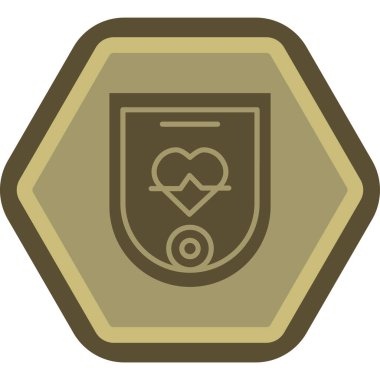 Bir kalkan simgesinin vektör illüstrasyonu